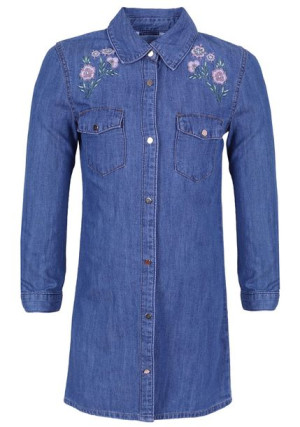 Jeansowa koszulowa sukienka DENIM CO