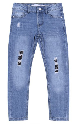 Jeansy z cekinami DENIM CO.