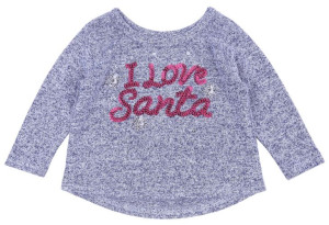 Szara bluzka I Love Santa PRIMARK