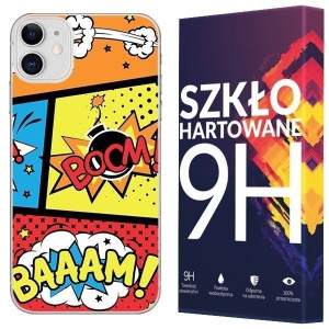 Etui Do Iphone 12 Nadruk Artcase 0.3mm + Szkło 9h
