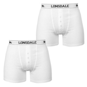 2x Białe, męskie bokserki LONSDALE LONDON