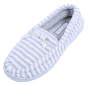 Szare kapcie, papcie w paski PRIMARK