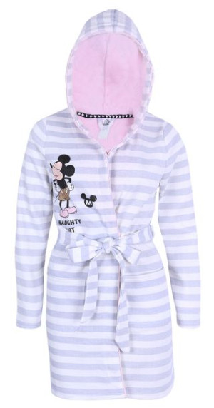 Szary szlafrok w paski Myszka Mickey DISNEY