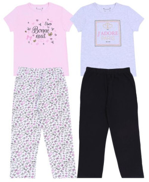 2 x Różowo-szara piżama Bonne nuit PRIMARK