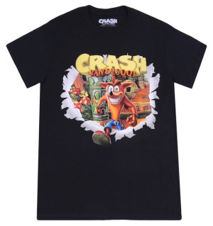 Czarna koszulka Crash Bandicoot