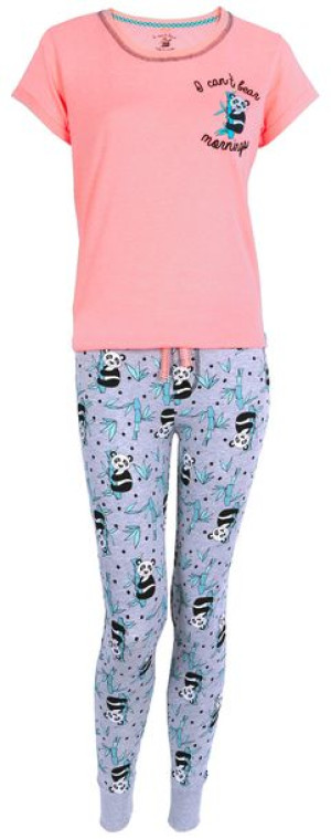 Neonowo-szara piżama panda PRIMARK