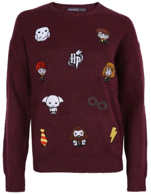 Burgundowy sweter HARRY POTTER