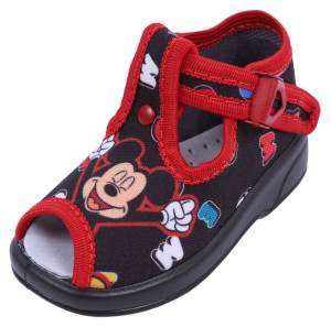 Czarne buciki, kapcie Myszka Mickey ZETPOL