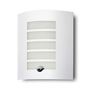 Zewnętrzna lampa ścienna z czujnikiem ruchu IP44 GARDENA-19S biała