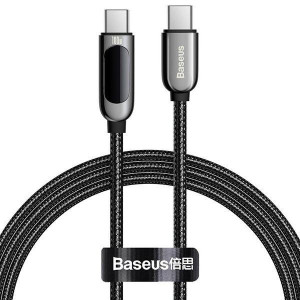 Kabel Baseus Typ C Na Typ C Pd 100w 1m Czarny