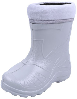 Popielate, ocieplane kalosze dziecięce KOLMAX