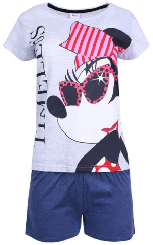 Szaro-granatowa, damska piżama Minnie Disney