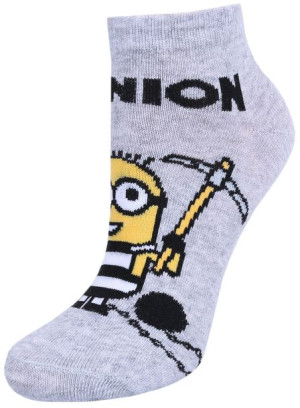 Szare stopki chłopięce Minionki