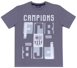 Ciemnoszary t-shirt męski FC BARCELONA