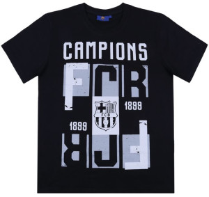 Czarny, męski t-shirt FC BARCELONA