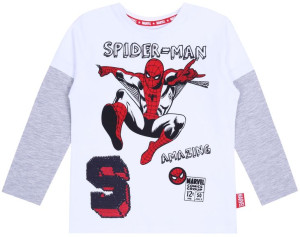 Szaro-biała bluzka chłopięca SPIDER-MAN MARVEL