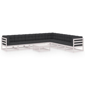 9-cz. zestaw wypoczynkowy do ogrodu, z poduszkami,