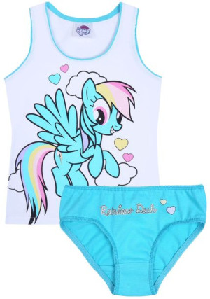 Turkusowo-biały komplet bielizny podkoszulka + majtki My Little Pony