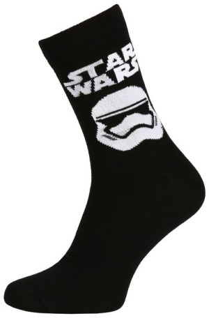Czarno-białe skarpetki męskie z wizerunkiem Szturmowca STAR WARS