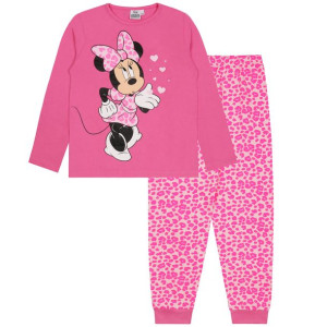Bawełniana piżama ze spodniami w różową panterkę MYSZKA MINI DISNEY, OEKO-T