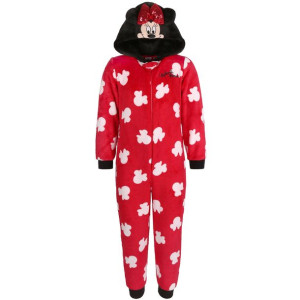Ciepła, czerwona piżama jednoczęściowa z cekinami Myszka Minnie DISNEY