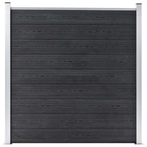 Ogrodzenie ogrodowe, WPC, 180x186 cm, szare