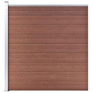 Ogrodzenie ogrodowe, WPC, 180x186 cm, brązowe