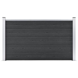 Ogrodzenie ogrodowe WPC, 180x105 cm, szare