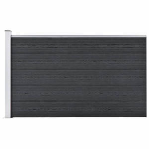 Ogrodzenie ogrodowe WPC, 180x105 cm, szare