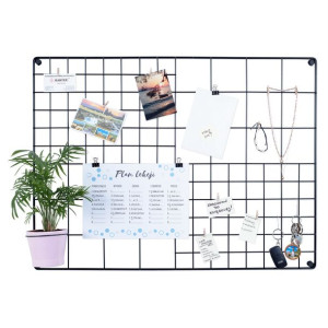 Organizer Tablica kratka z drutu 80x60 kolor czarny