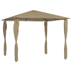 Altana z pokryciem słupków 3x3x2,6 m, taupe, 160 g