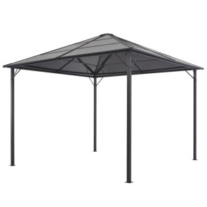 Altana ogrodowa z zadaszeniem, aluminiowa, 3 x 3 m