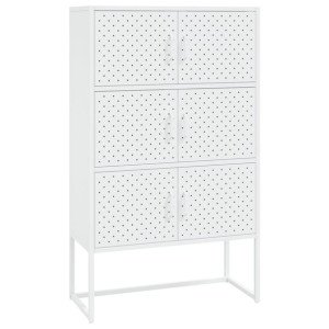 Szafka, biała, 80x35x135 cm, stal