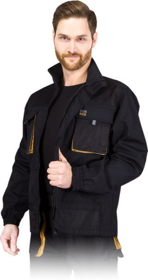 bluza kurtka robocza ochronna FORECO-J czarna  r L