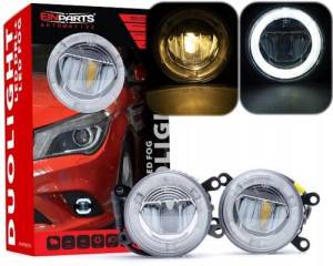 2w1 Dzienne LED White + Halogeny FOG Yellow FORD