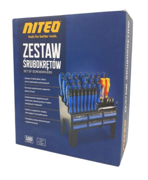 NITEO Zestaw Śrubokrętów z akcesoriami 100 ele.