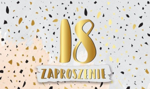 Zaproszenia na osiemnastkę 5 szt PCZP11
