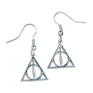 Kolczyki Harry Potter - Deathly Hallows (posrebrzane)