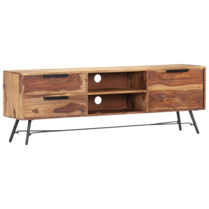 Szafka pod TV, 140x28x47 cm, lite drewno sheesham