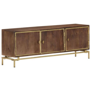 Szafka pod TV, 120x30x46 cm, lite drewno mango