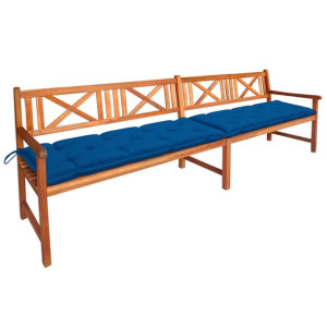 Ławka ogrodowa z poduszkami, 240 cm, lite drewno akacjowe