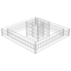 Donica gabionowa z galwanizowanej stali, 120x120x2