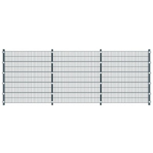 Panel ogrodzeniowy z słupkami, 6 x 2 m, antracytow
