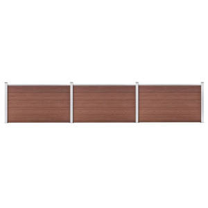 Ogrodzenie ogrodowe WPC, 526x106 cm, brązowe