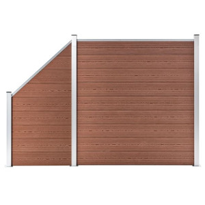 Ogrodzenie WPC, 1 panel kwadratowy   1 skośny, 273