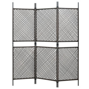 Panel ogrodzeniowy z polirattanu, 1,8x2 m, brązowy