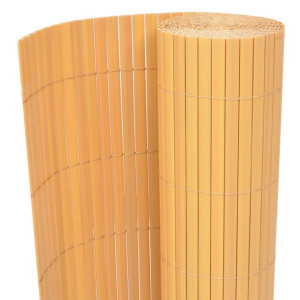 Dwustronne ogrodzenie ogrodowe, PVC, 90x300 cm, żó