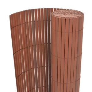 Dwustronne ogrodzenie ogrodowe, PVC, 90x300 cm, br