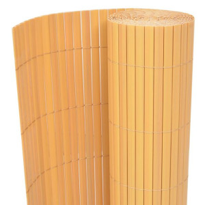Dwustronne ogrodzenie ogrodowe, PVC, 90x500 cm, żó