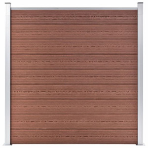 Ogrodzenie ogrodowe, WPC, 180x186 cm, brązowe